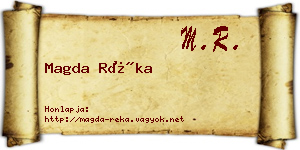 Magda Réka névjegykártya